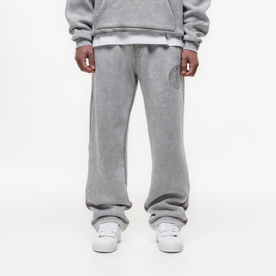MAGIRI Embroidered Acid Washed Oatmeal Sweatpants