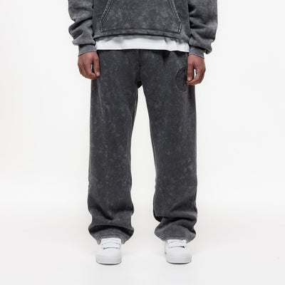 MAGIRI Embroidered Acid Washed Grey Sweatpants