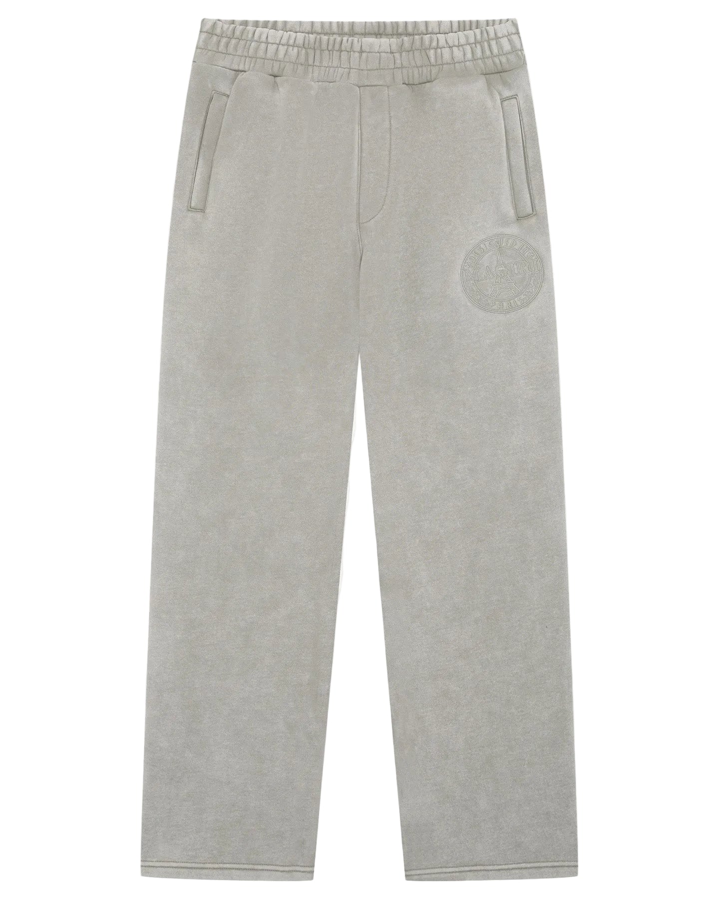 MAGIRI Embroidered Acid Washed Oatmeal Sweatpants