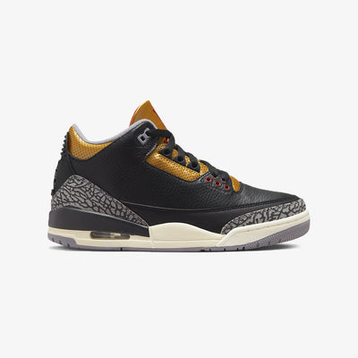 Jordan | AIR JORDAN 3 RETRO  { BLACK/FIRE RED-METALLIC GOLD