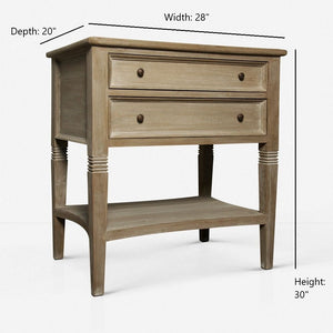 Luna 2 Drawer Nightstand