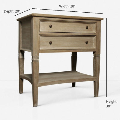 Luna 2 Drawer Nightstand