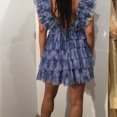 Ruffled Short Sleeveless A-line Dress by Jovani 50069