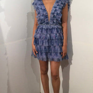 Ruffled Short Sleeveless A-line Dress by Jovani 50069