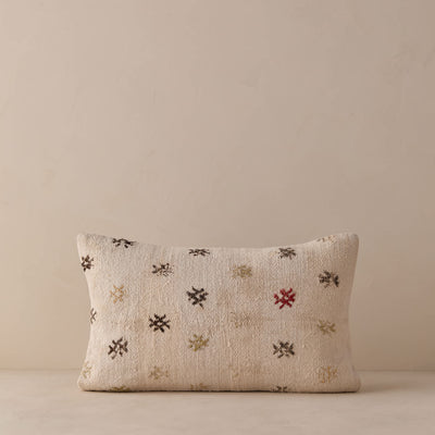 Vintage Lumbar Pillow No. 333, 12" x 20"