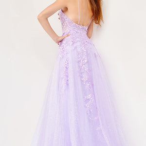 Applique Sleeveless A-line Gown by Jovani 02266