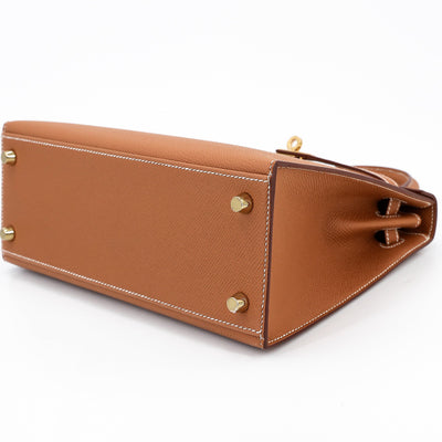 HERMÈS Kelly 25 Sellier Gold (37) Epsom Gold hardware