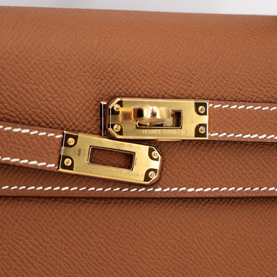 HERMÈS Kelly 25 Sellier Gold (37) Epsom Gold hardware