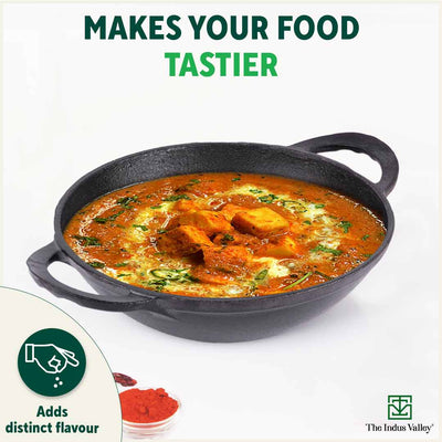 CASTrong Cast Iron Cookware Set - Kadai [1.4L]+Kadai [2.2L],Pre-seasoned,100% Pure,Toxin-free