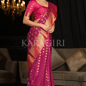 Boysenberry Purple Kanjivaram Saree