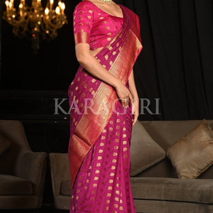 Boysenberry Purple Kanjivaram Saree