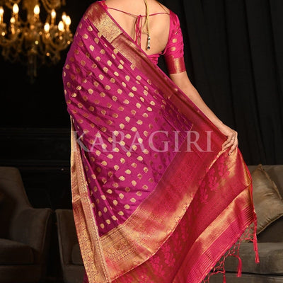 Boysenberry Purple Kanjivaram Saree