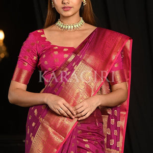 Boysenberry Purple Kanjivaram Saree