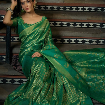 Castleton Green Kanjivaram Saree
