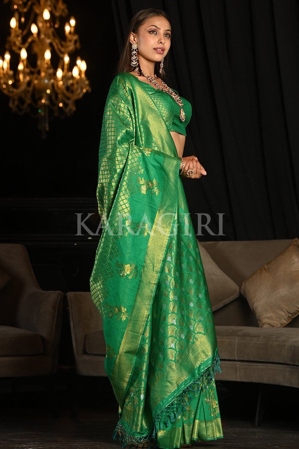 Castleton Green Kanjivaram Saree