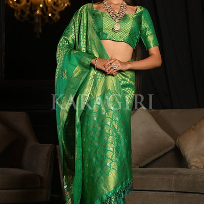 Castleton Green Kanjivaram Saree