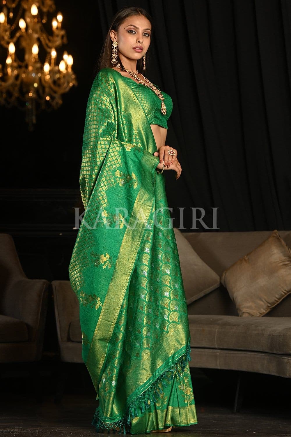 Castleton Green Kanjivaram Saree