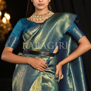 Cerulean Blue Kanjivaram Saree