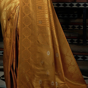Dijon Yellow Kanjivaram Saree