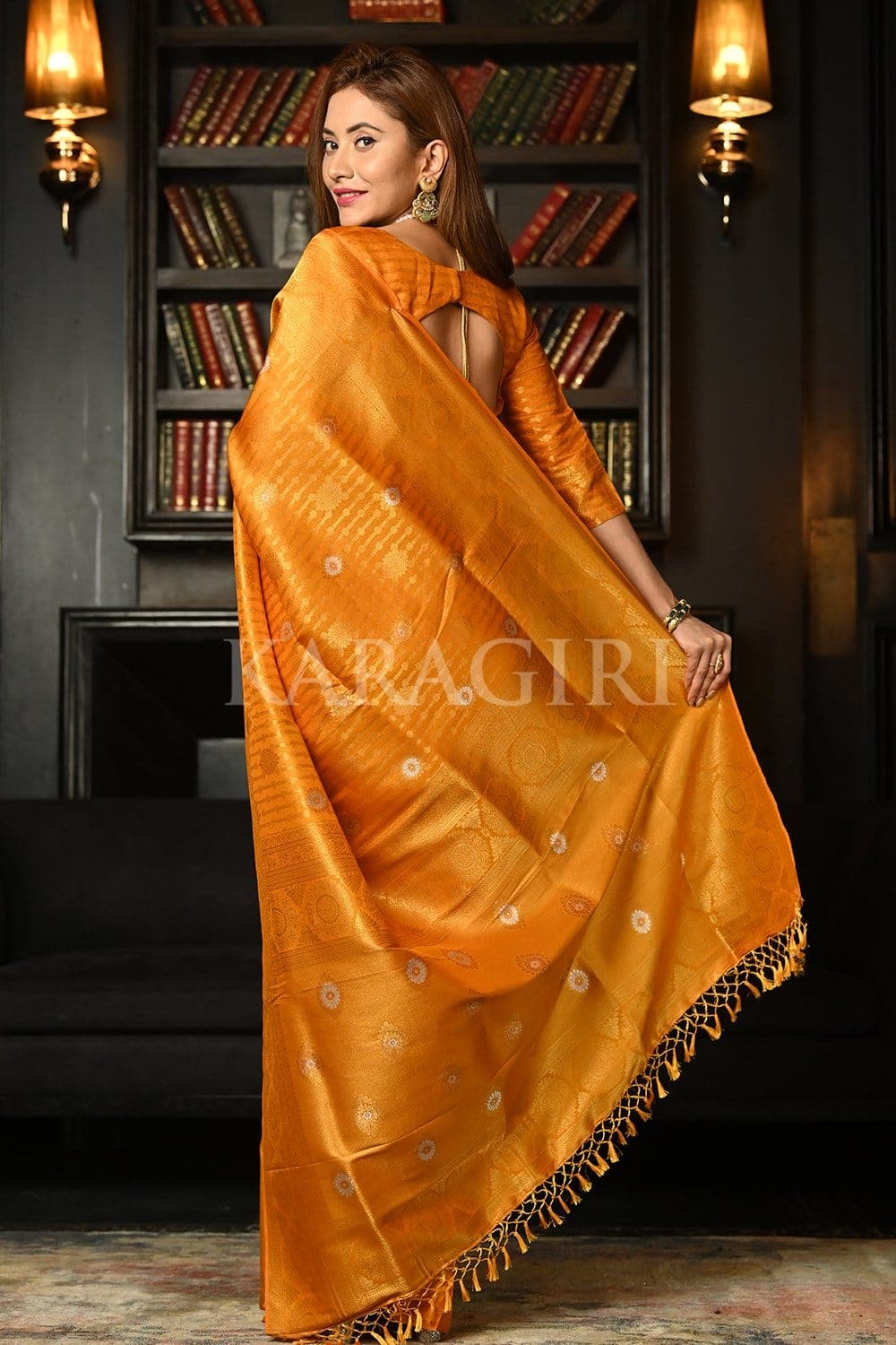 Dijon Yellow Kanjivaram Saree