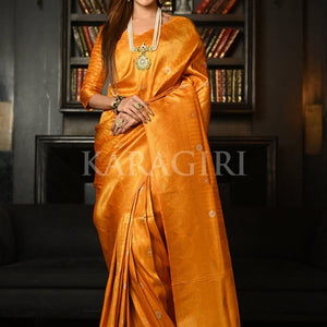 Dijon Yellow Kanjivaram Saree