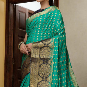 Emerald Green Kanjivaram Saree