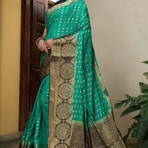 Emerald Green Kanjivaram Saree