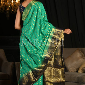 Emerald Green Kanjivaram Saree