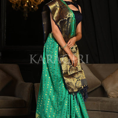 Emerald Green Kanjivaram Saree