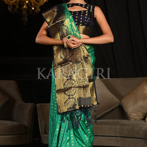 Emerald Green Kanjivaram Saree