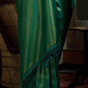 Garden Grove Green Kanjivaram Saree
