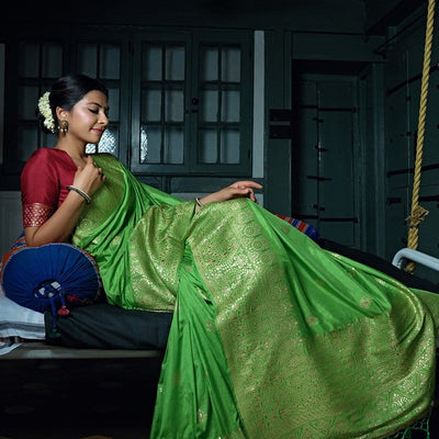 Green Kanjivaram Saree