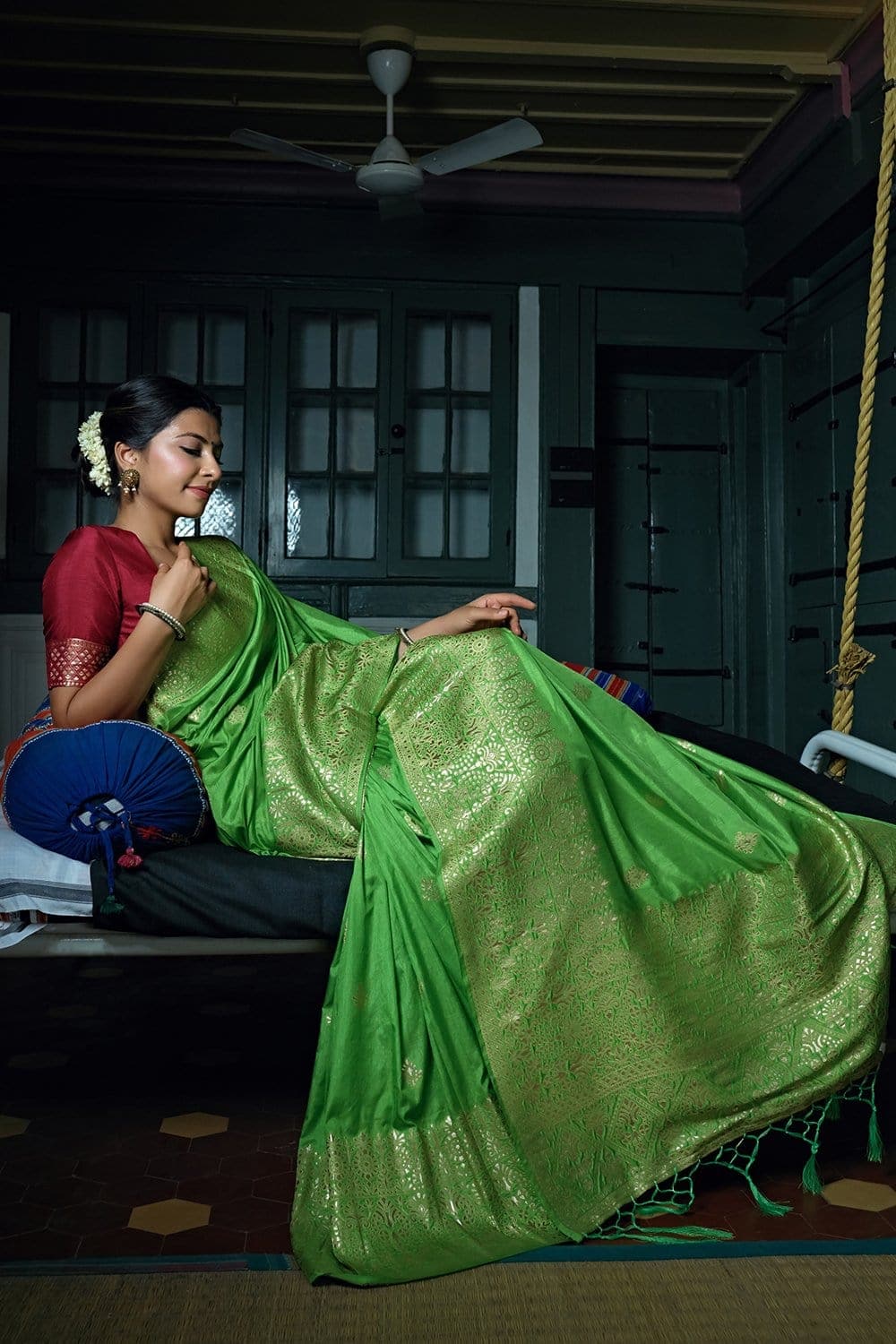 Green Kanjivaram Saree