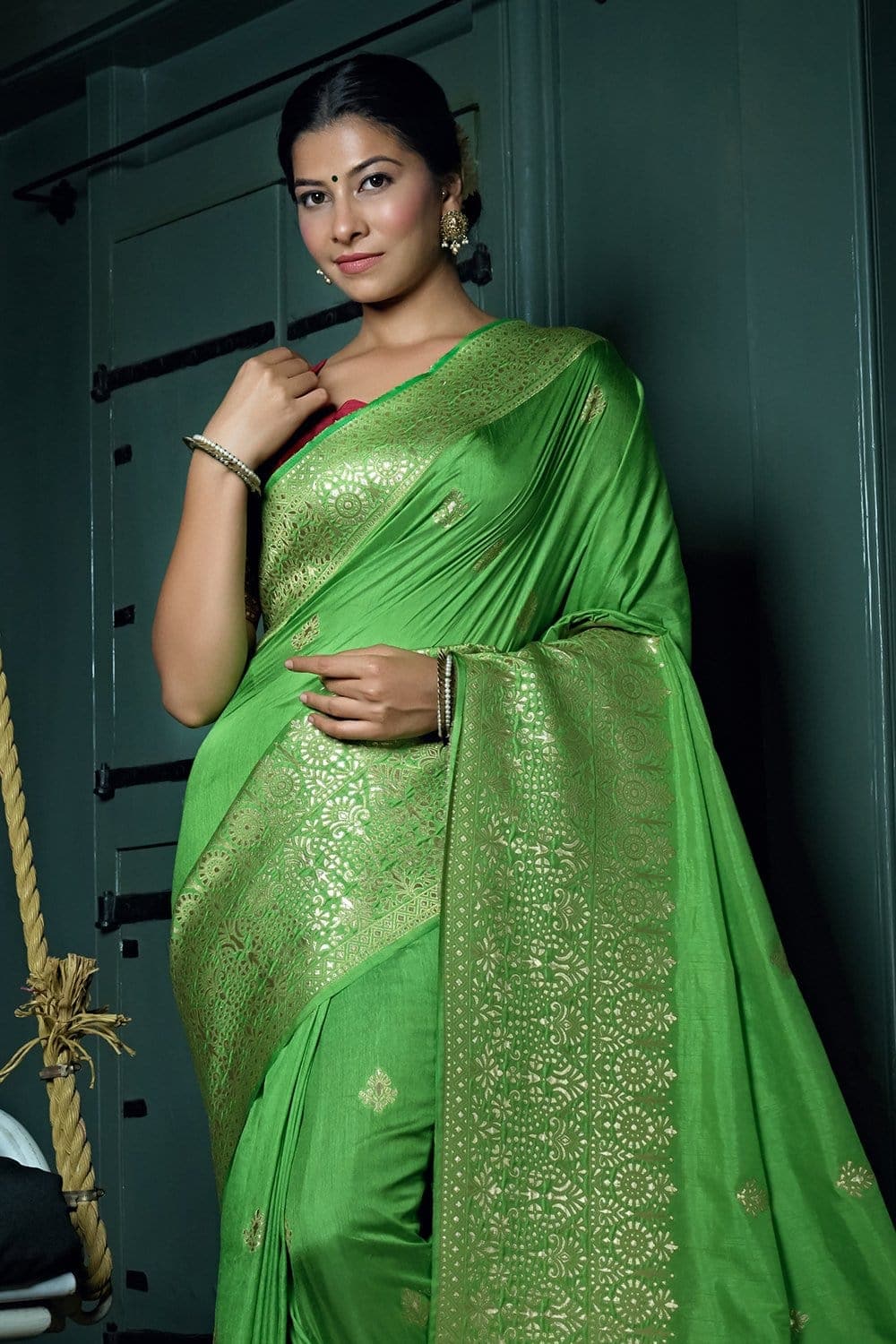 Green Kanjivaram Saree