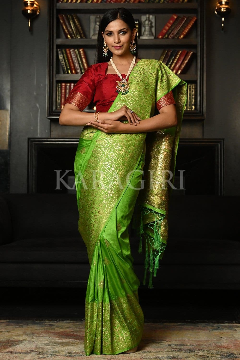 Green Kanjivaram Saree