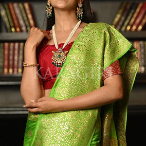 Green Kanjivaram Saree