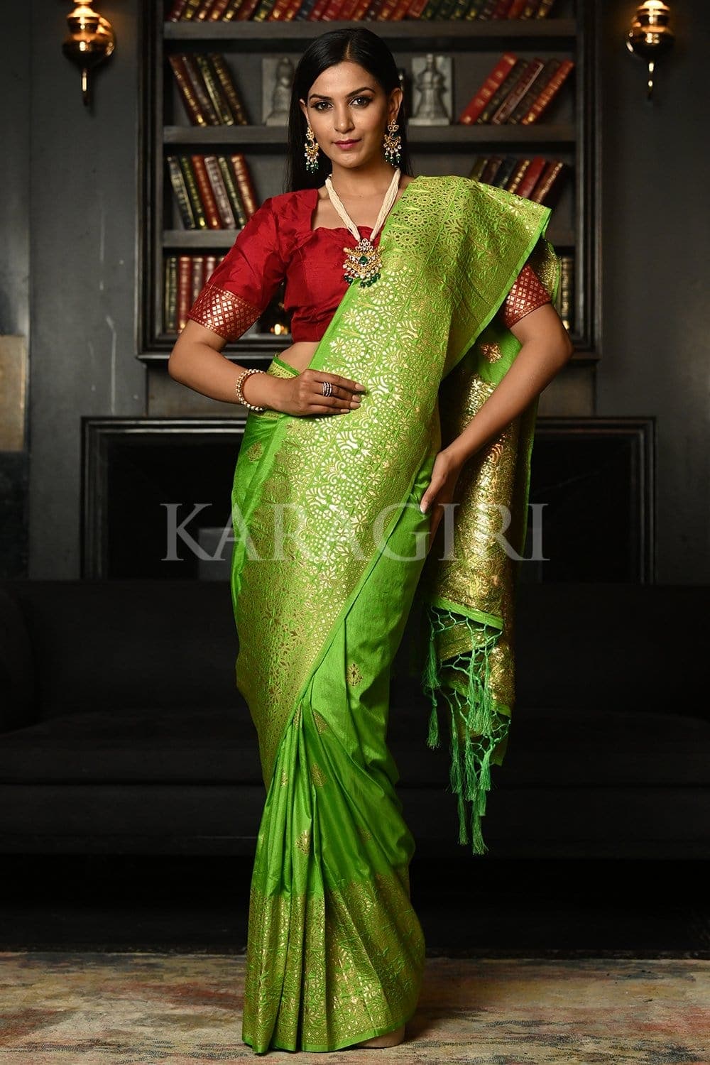 Green Kanjivaram Saree