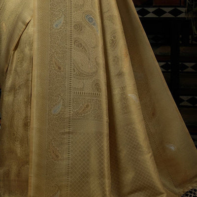 Hazelnut Yellow Kanjivaram Saree