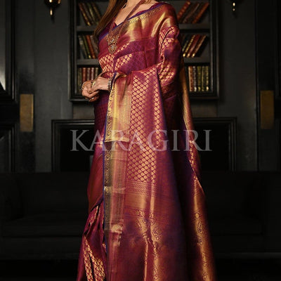 Lollipop Purple Kanjivaram Saree