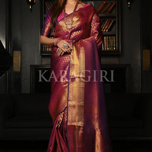 Lollipop Purple Kanjivaram Saree