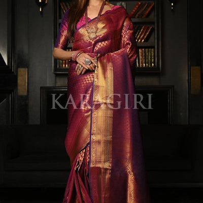 Lollipop Purple Kanjivaram Saree