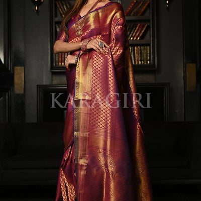 Lollipop Purple Kanjivaram Saree
