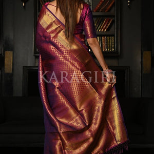 Lollipop Purple Kanjivaram Saree