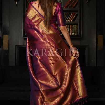 Lollipop Purple Kanjivaram Saree