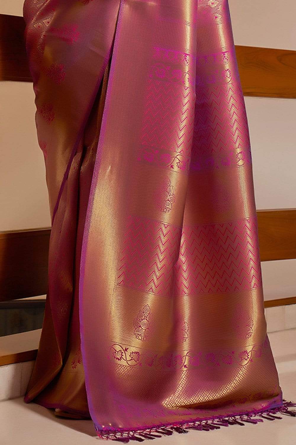 Magenta Purple Kanjivaram Saree