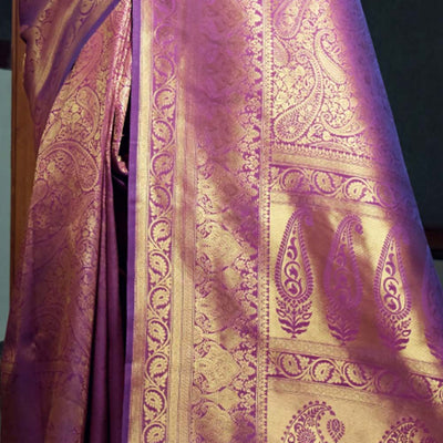 Mauve Purple Kanjivaram Saree