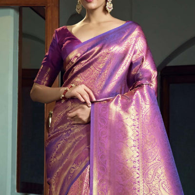 Mauve Purple Kanjivaram Saree