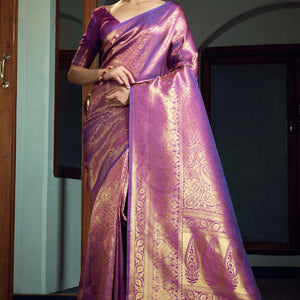 Mauve Purple Kanjivaram Saree