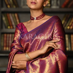 Mauve Purple Kanjivaram Saree