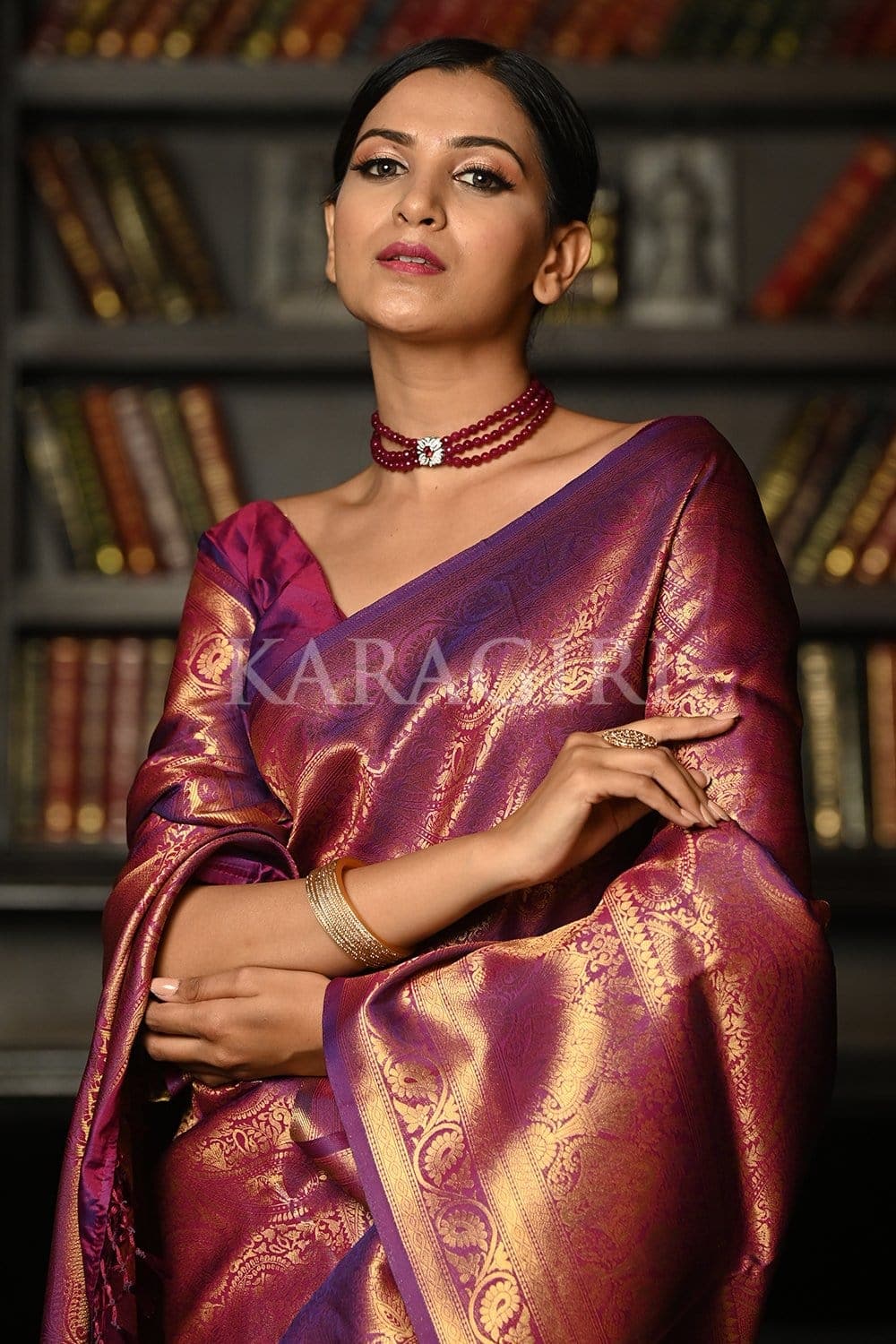 Mauve Purple Kanjivaram Saree